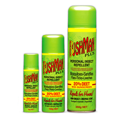 Bushman Plus 50g Aerosol 20% Deet w/ Sunscreen