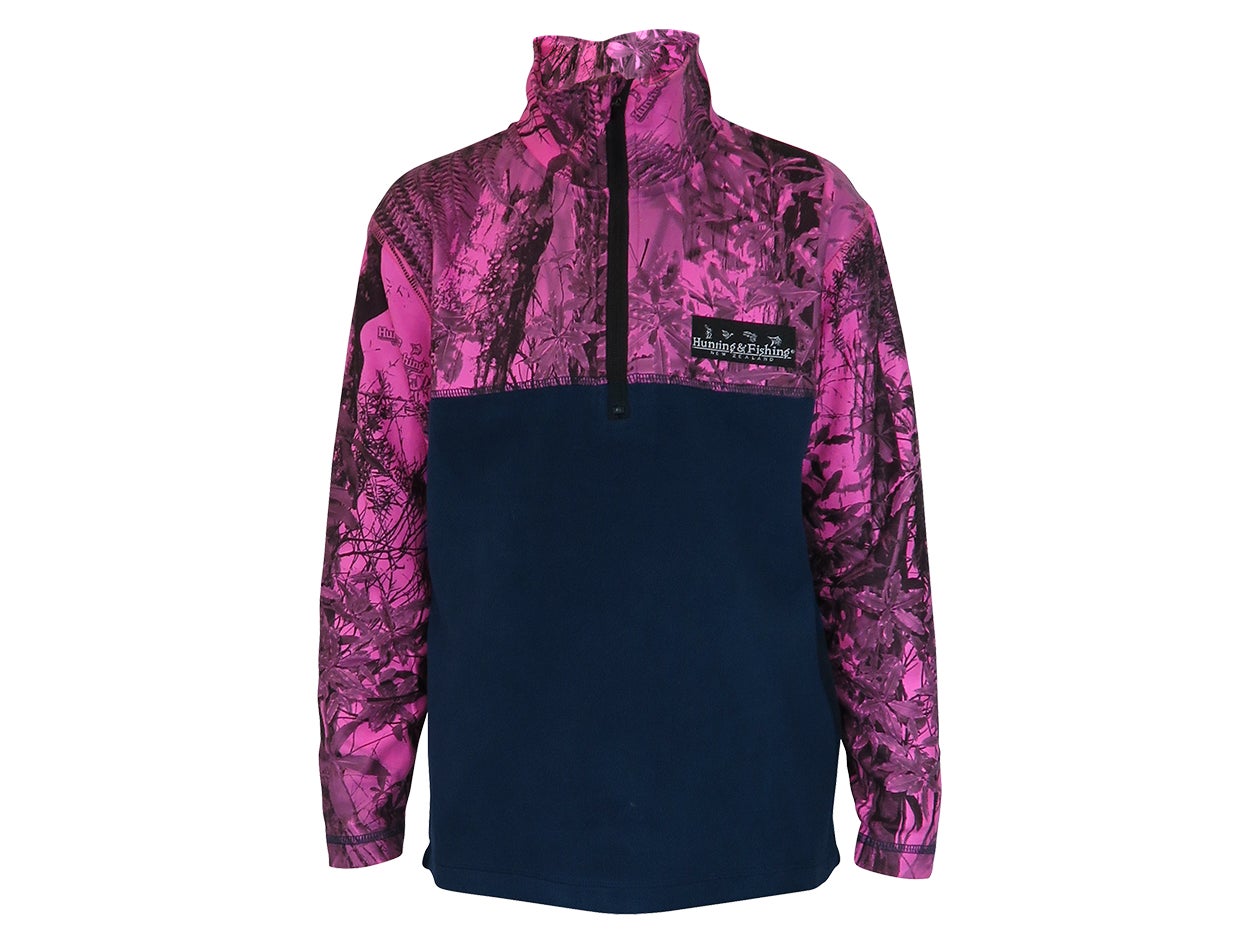 Buy Hunting Fishing Kids Split Camo Sweatshirt Pink Navy Hunting Fishing