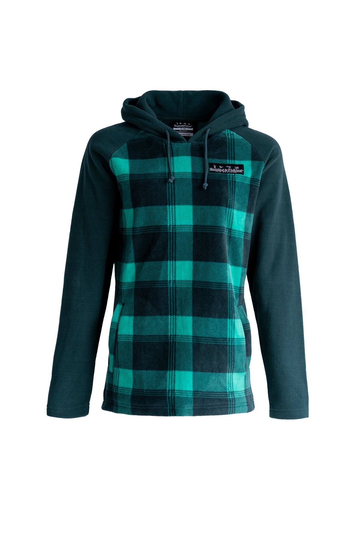 Buy Hunting Fishing Womens Retro Check Hoodie Vivid Sea Moss Hunting Fishing