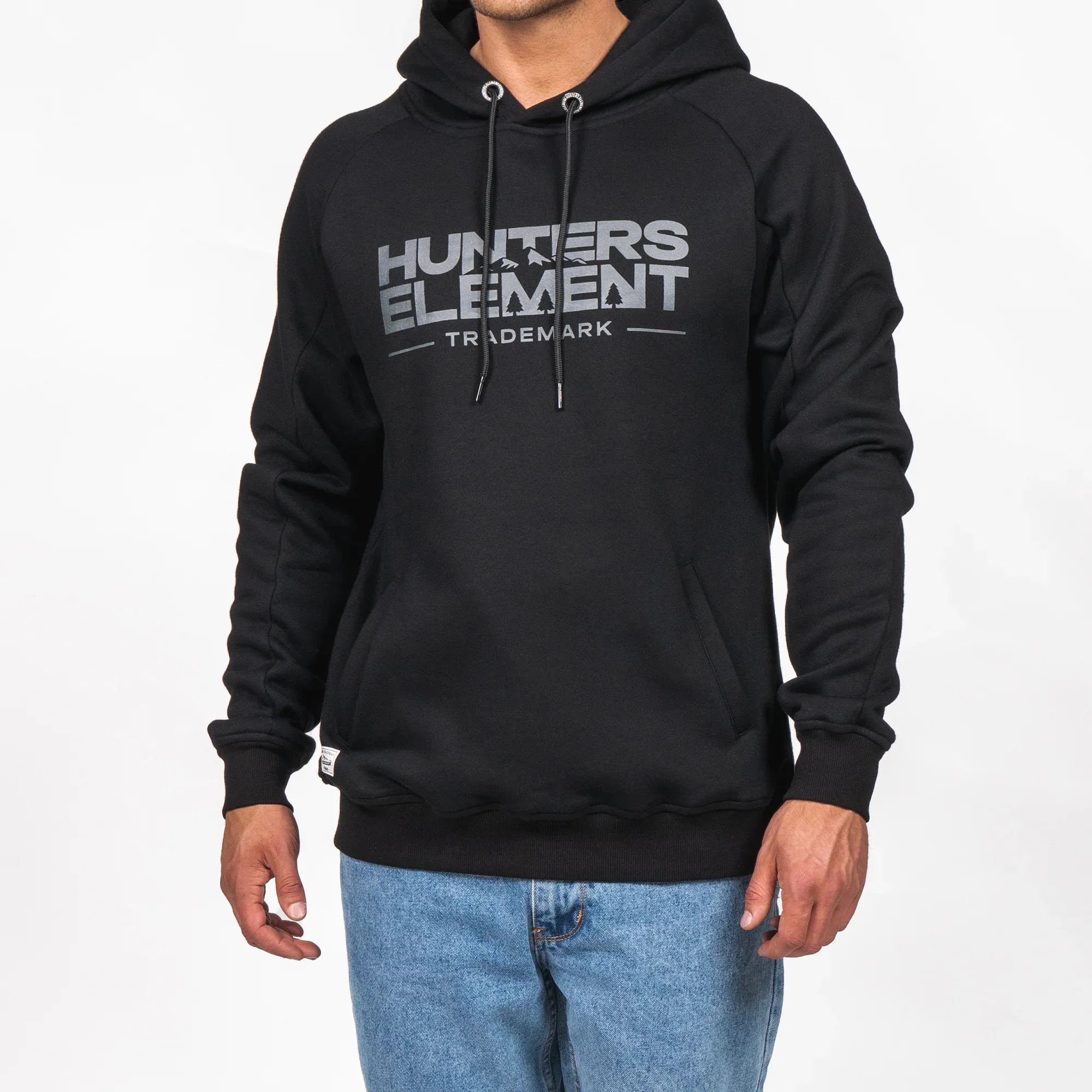 Buy Hunters Element Mens Icon Hoodie Black Hunting Fishing