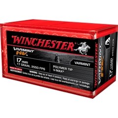 Winchester Supreme 17HMR 17gr V-Max 2550fps (50)