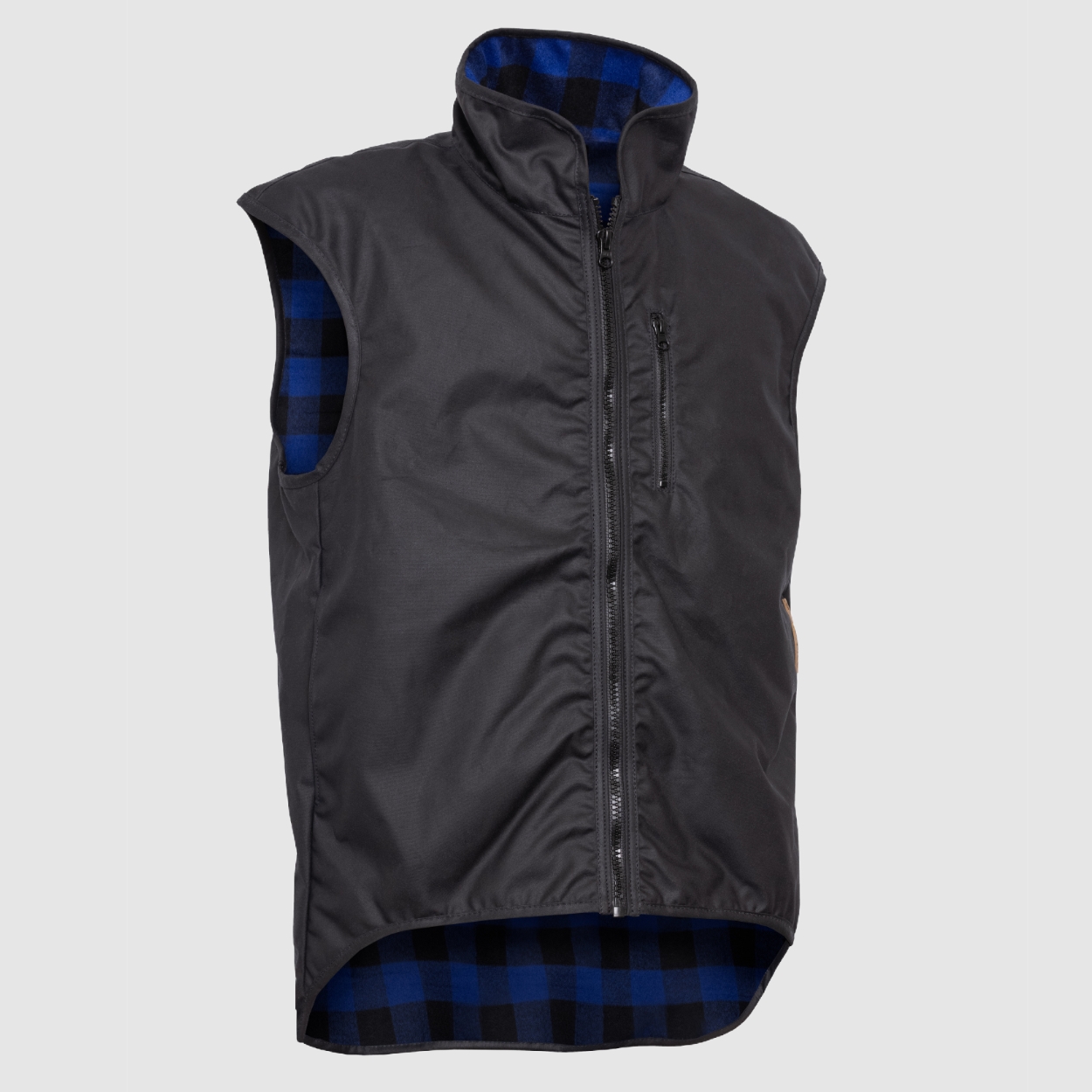 Buy Styx Mill Oilskin Wool Lined Province Vest Black Blue